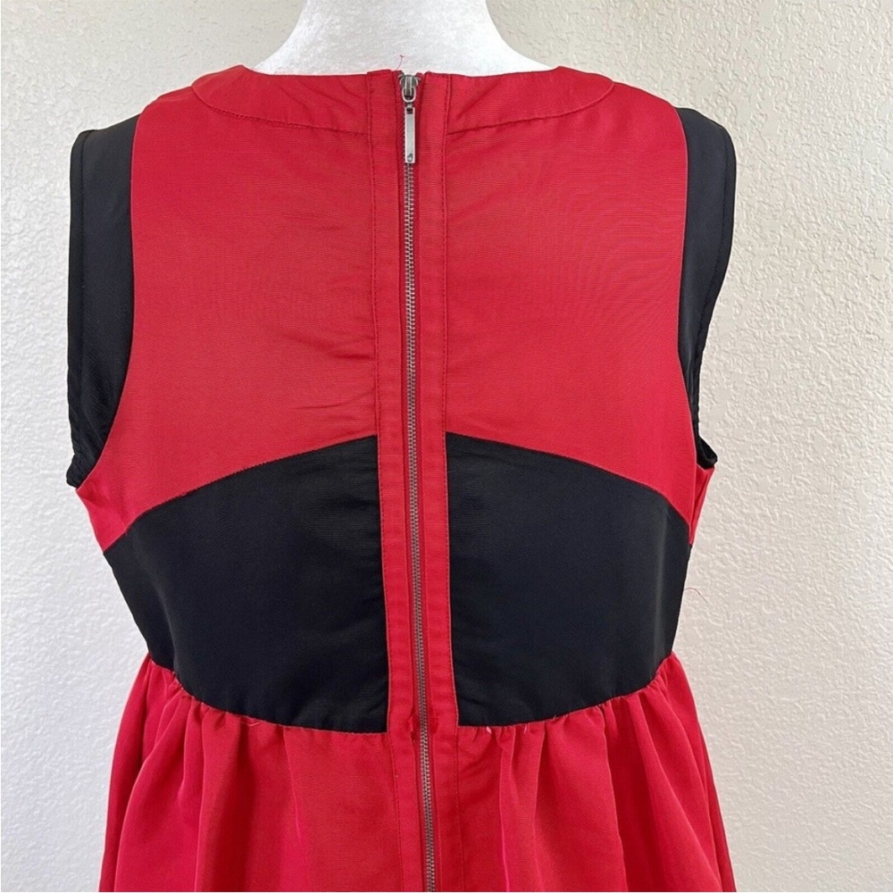 Prabal Gurung for Target Red Sleeveless Dress Black Accents Size 14 - Picture 8 of 16